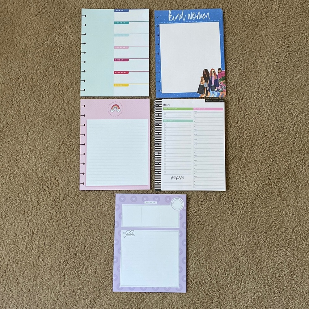 Classic sizes Happy Planner variety pack of pages